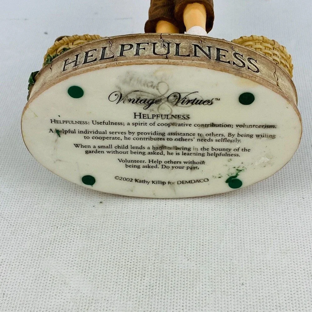 Vintage Virtues Helpfulness Figurine 2002 Kathy Killip Demdaco Figure No Box‎